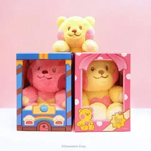 쿠키런 양파맛 쿠키 양파 토끼 인형&곰젤리 인형(핑크)