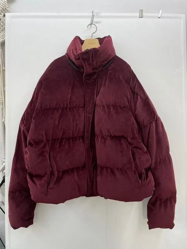 Men's Zara Man Corduroy Wine Down Puffer Overfit Jumper Size 2