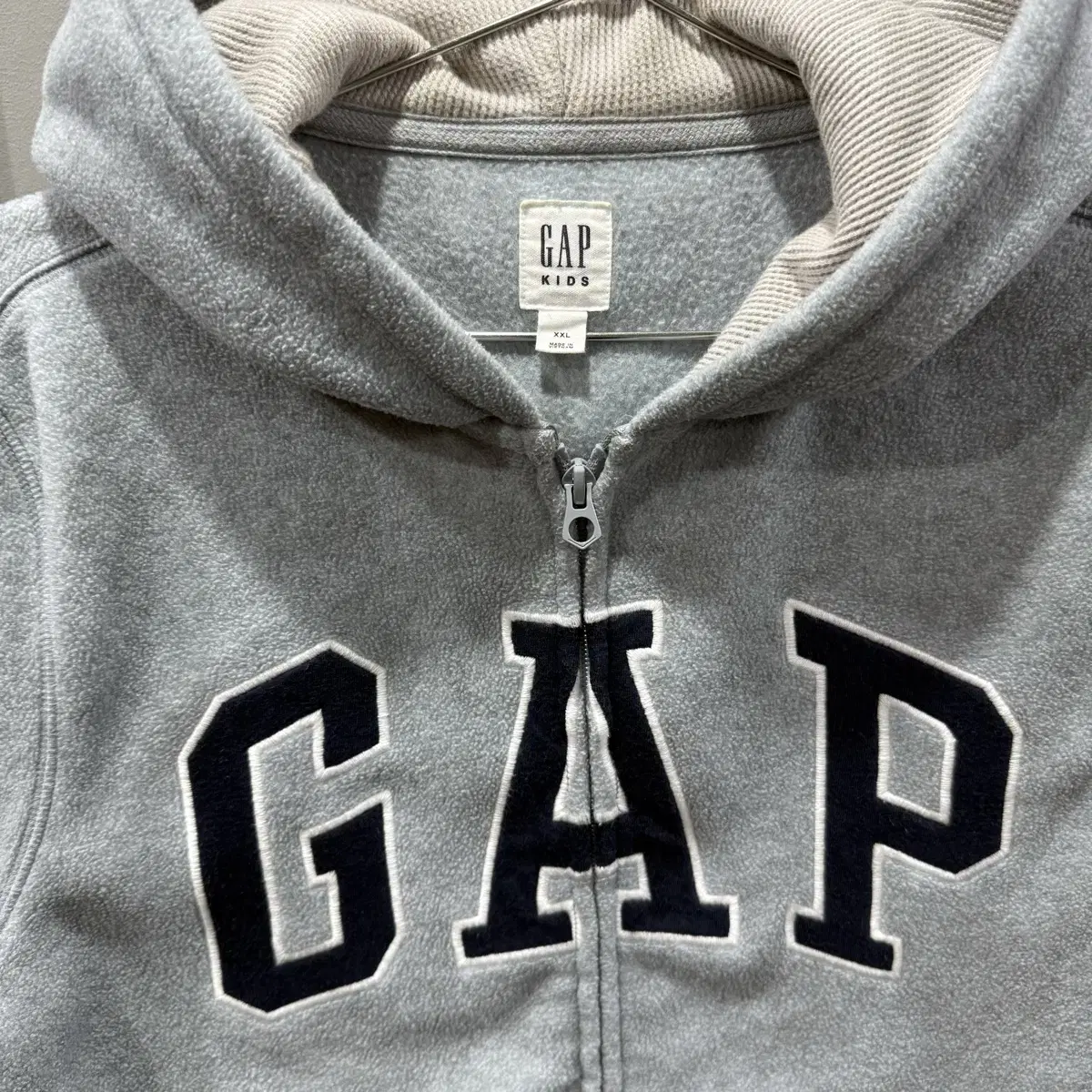 2XL (XS) GAP 갭 키즈 플리스 기모 후드 집업