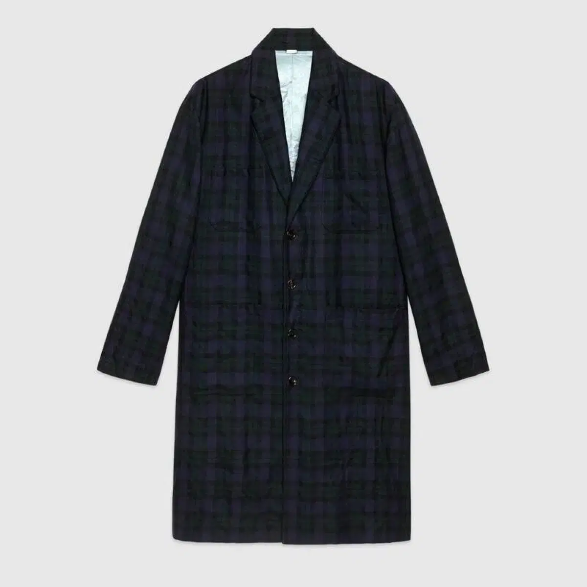 Gucci Flannel check Chesterfield coat