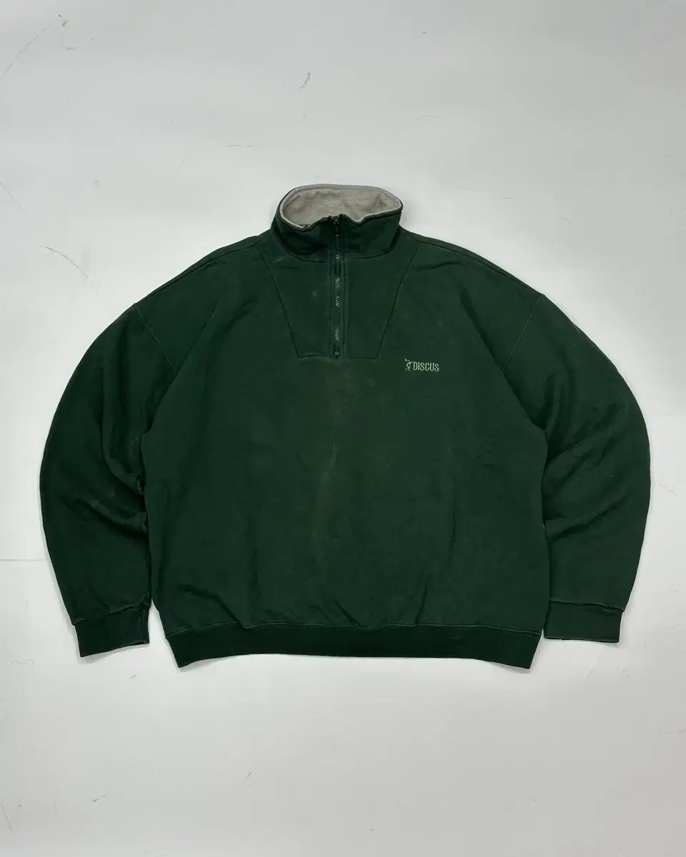 90s Discus Zip-Up Sweatshirt L