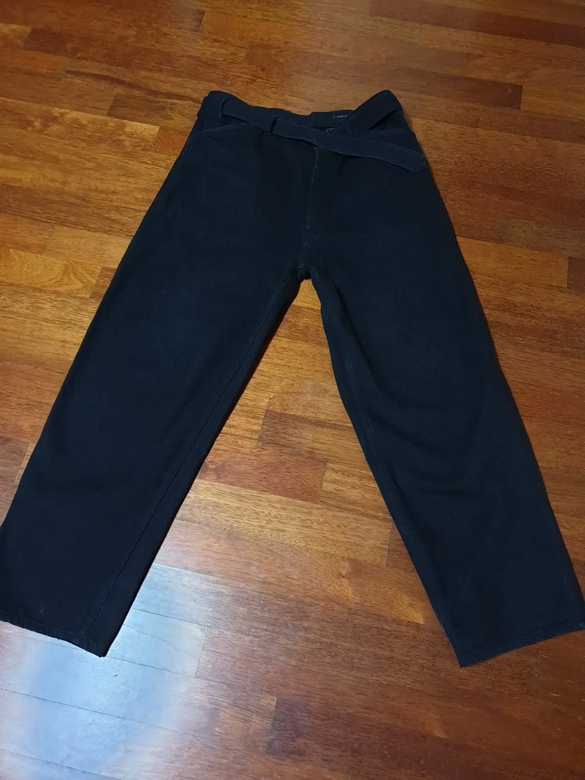 Komori 23SS Black belted denim size 2