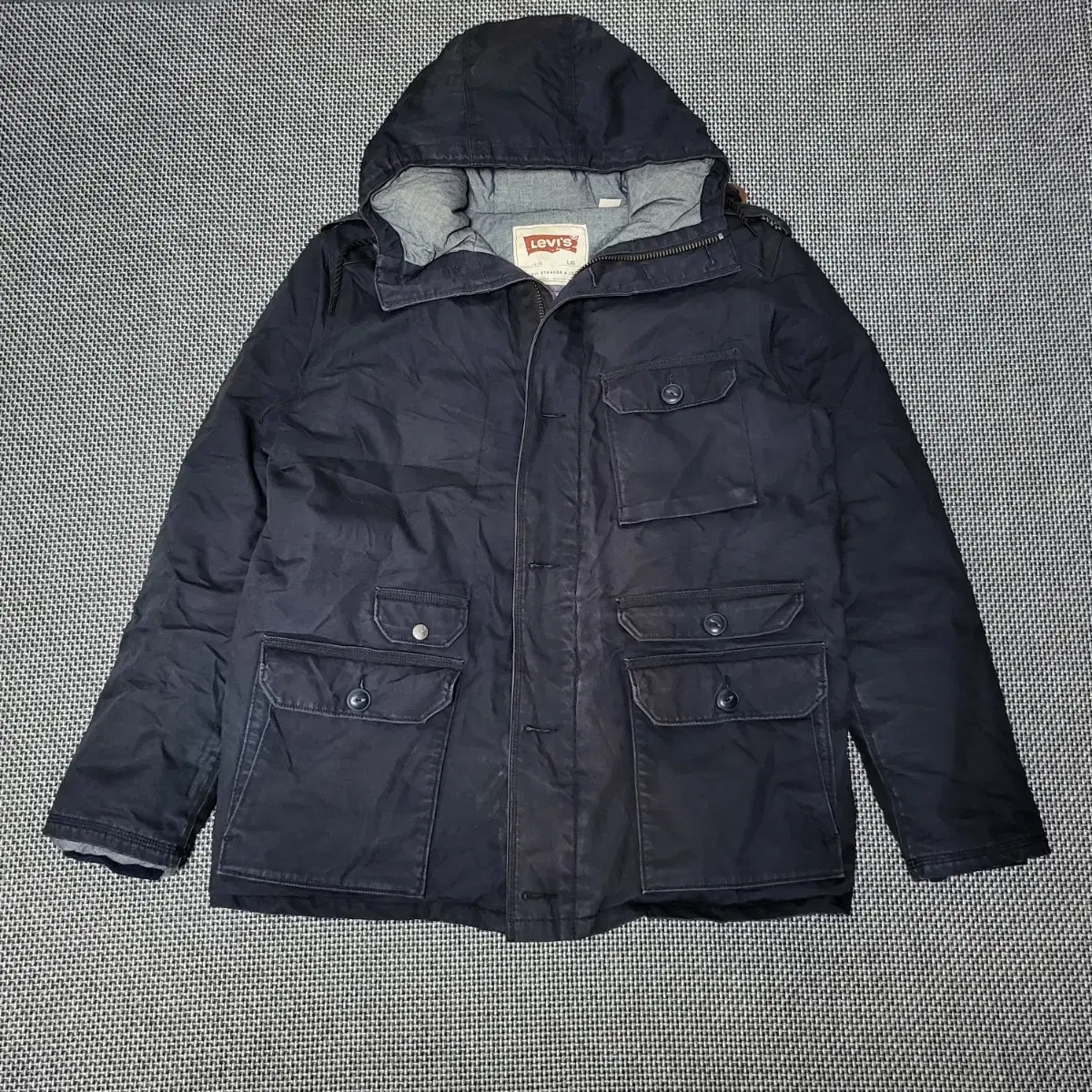 Levi's Washed Quilted Field Hooded Jumper (L)