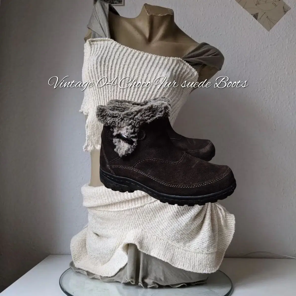 Vintage 04 Choco Fur suede Boots