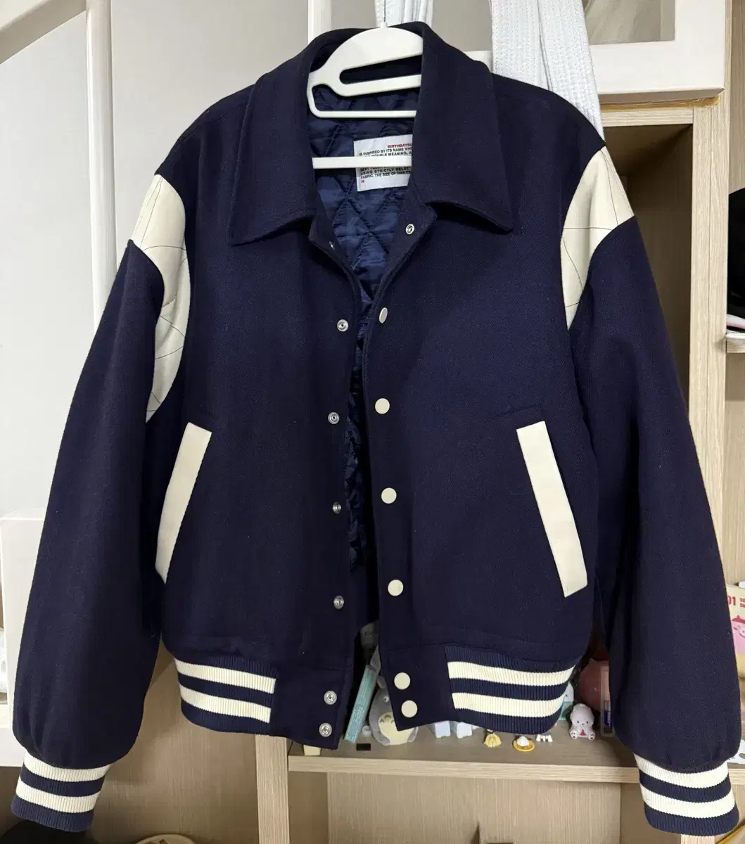 Bee's Dey Suit Varsity Jacket Navy M