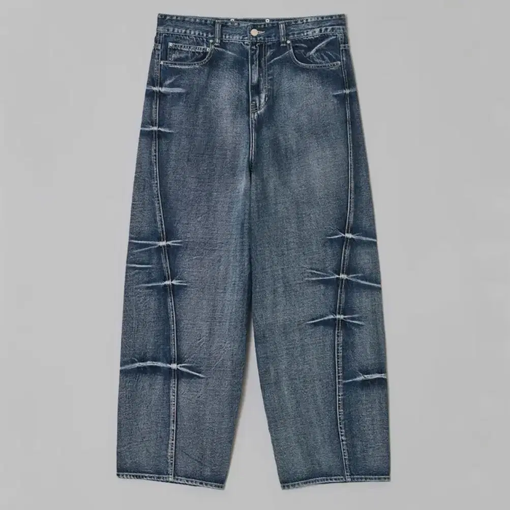 메종미네드) PINCH WIND DENIM PANTS BLUE