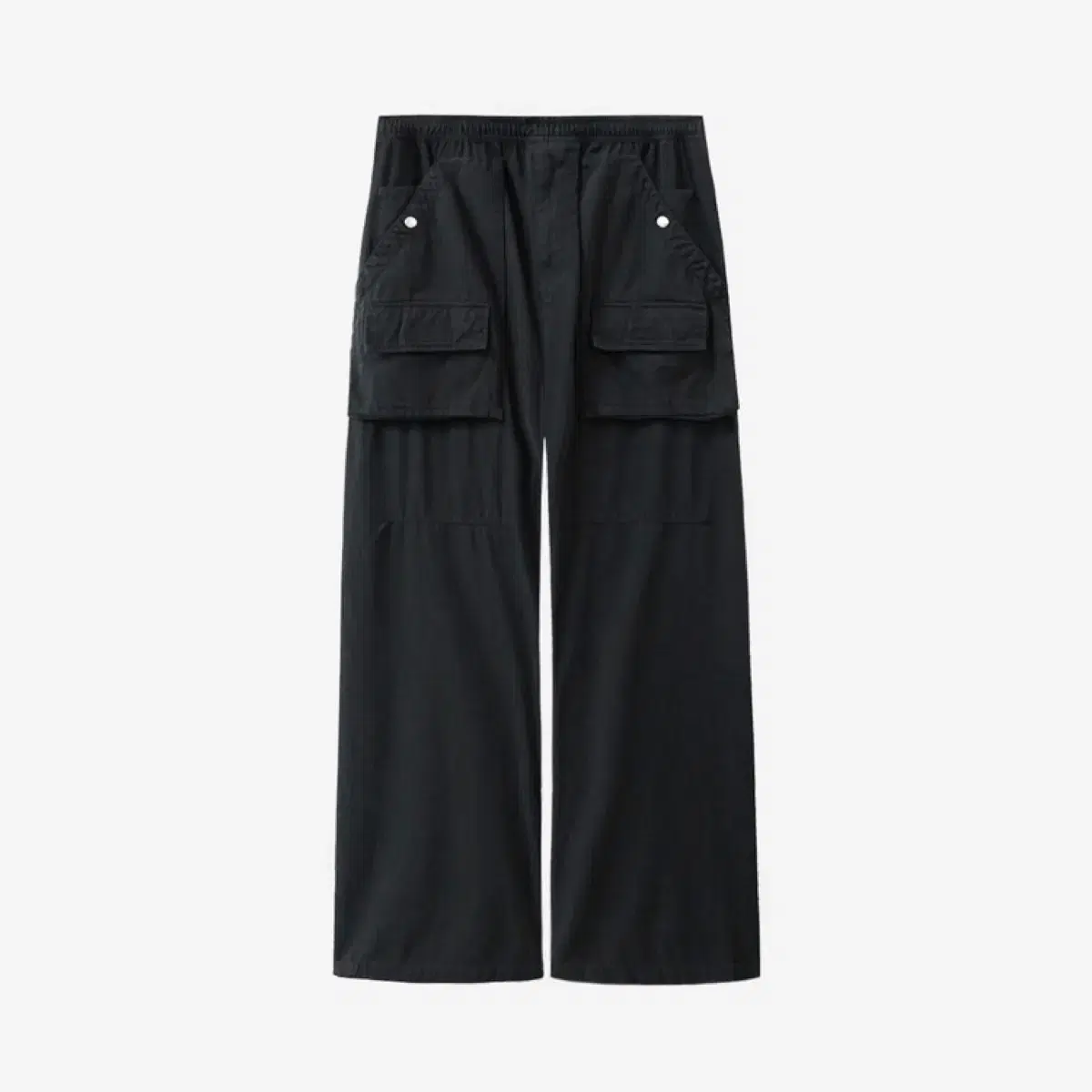 Polyester lew-front cargo pajama pants black (Pcago Black)