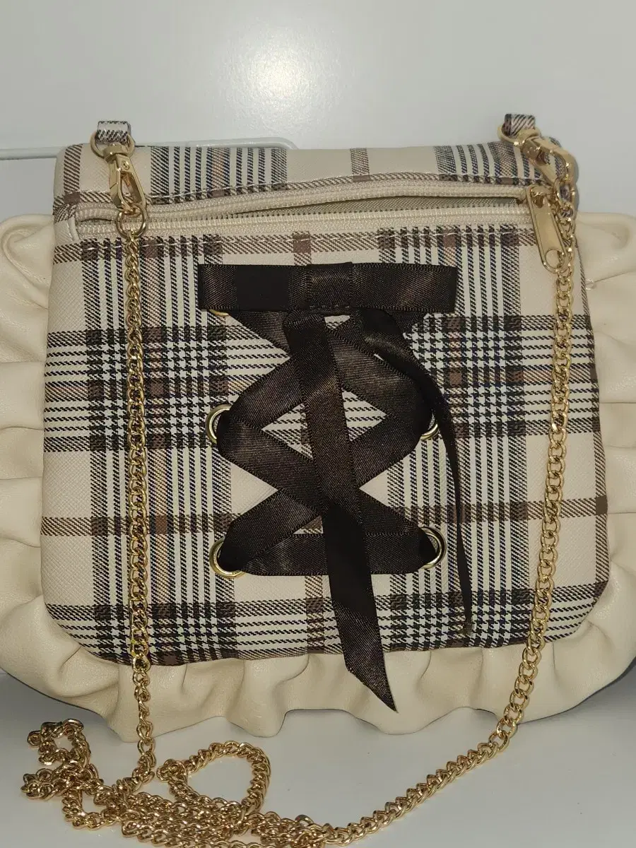 WEGO WEGO Mini Ita Bag Beige Check