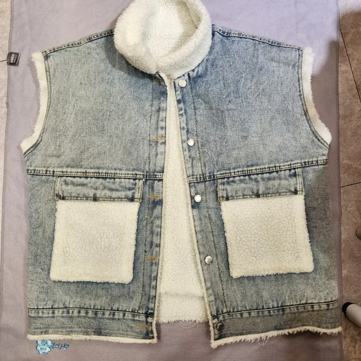 Vintage Fleece Jeans Vest