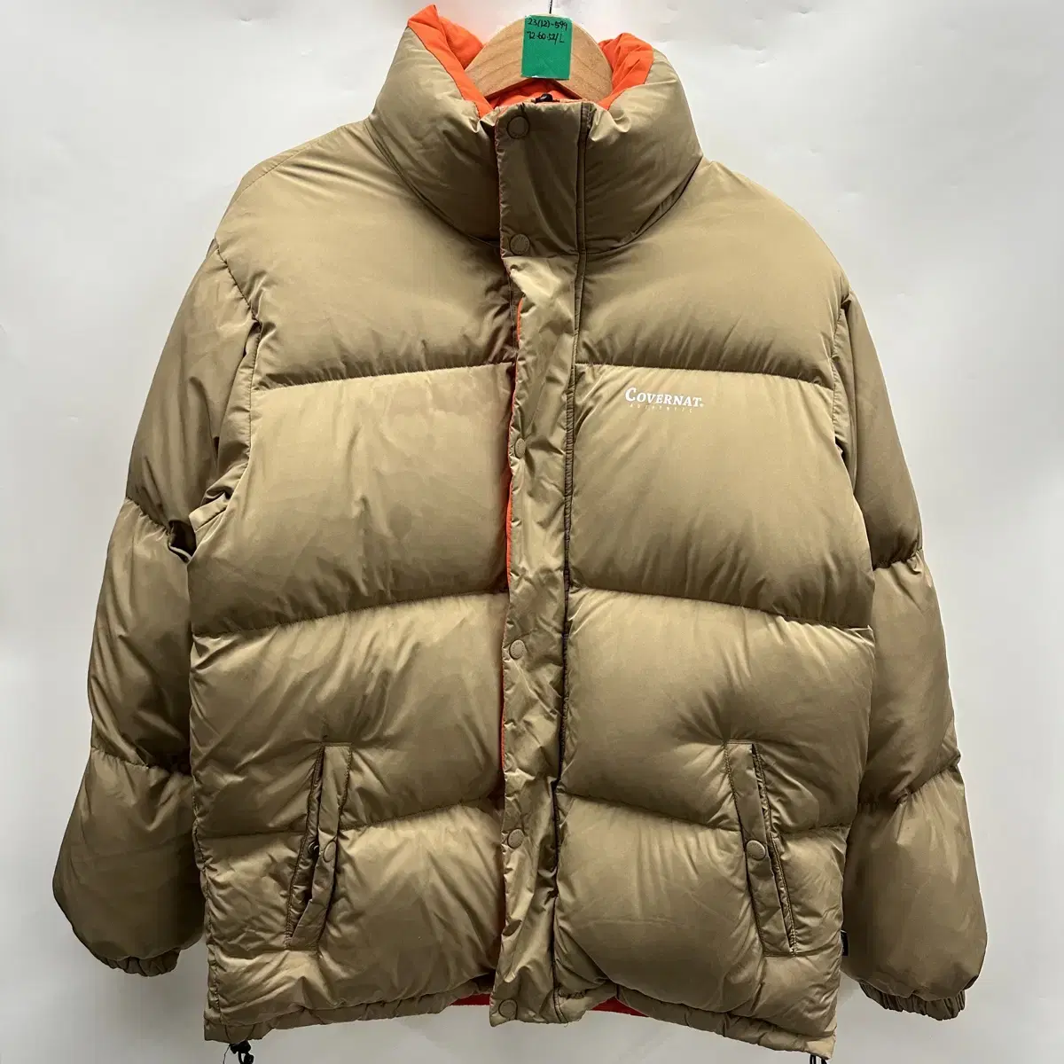 [Genuine/L] Coverknit double-sided duck down beige padding