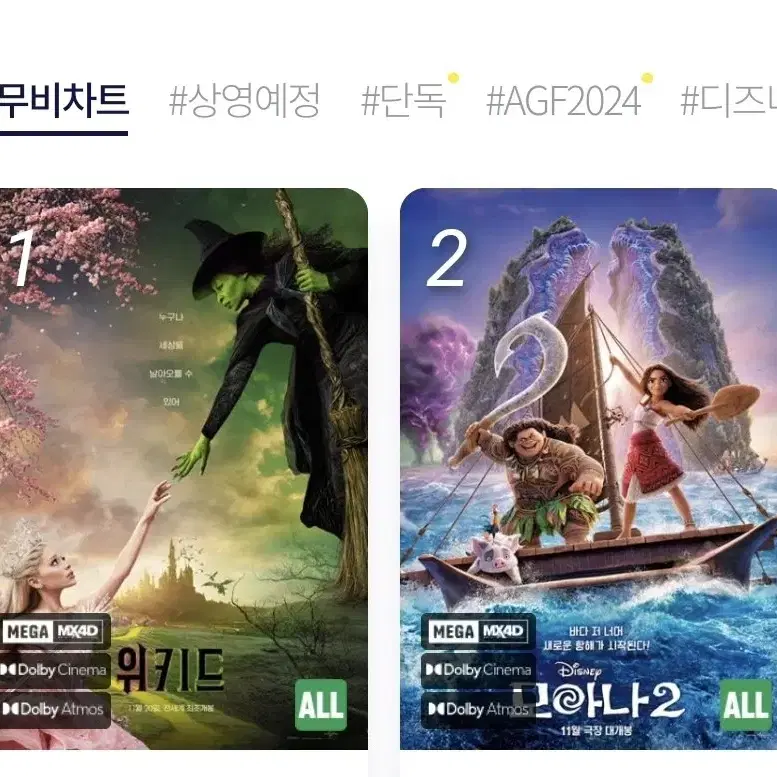 메가박스 롯데시네마 cgv 특별관 imax 4d 팝콘 탄산 콤보