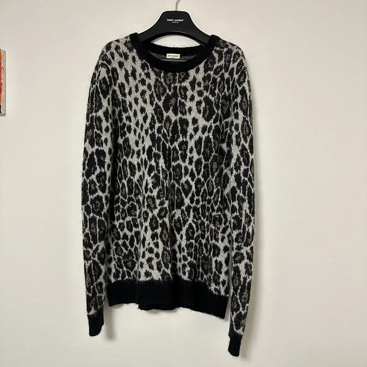 [L] Saint Laurent 16fw Leopard Mohair Knit