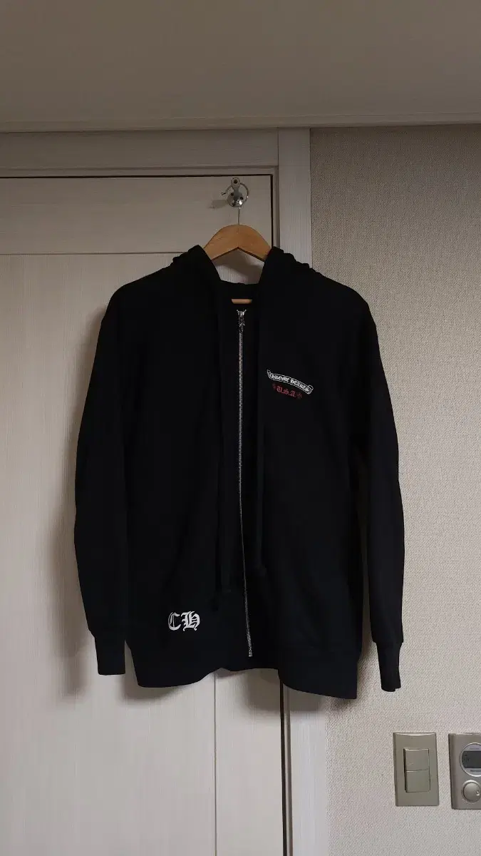 [L] Chrome Hearts Stars and Stripes Hoodie Zip-Up Black