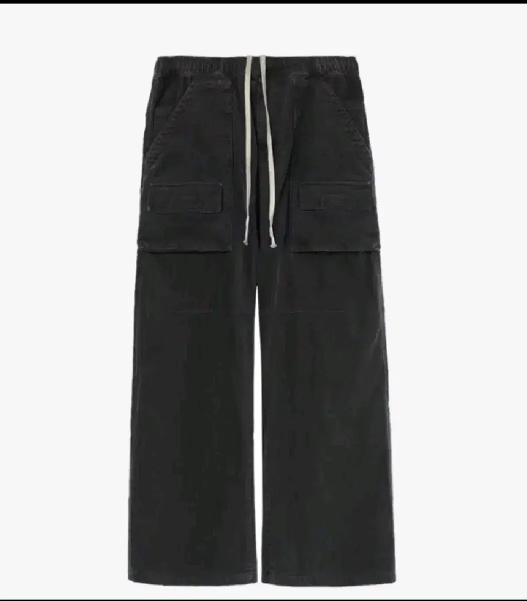 [4] Polyester Heavy Front Cargo Pajama Pants Charcoal 24FW