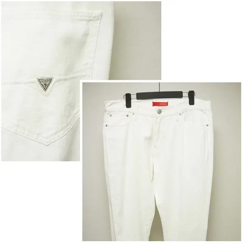 GUESS Gess White Casual Trousers Men36 inch