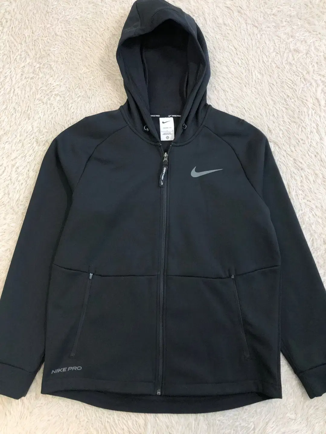 2022/nike pro thermafit training hoodie zip up/L