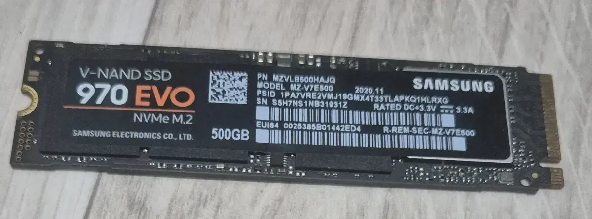 삼성전자 ssd 970 evo nvme m.2 500gb