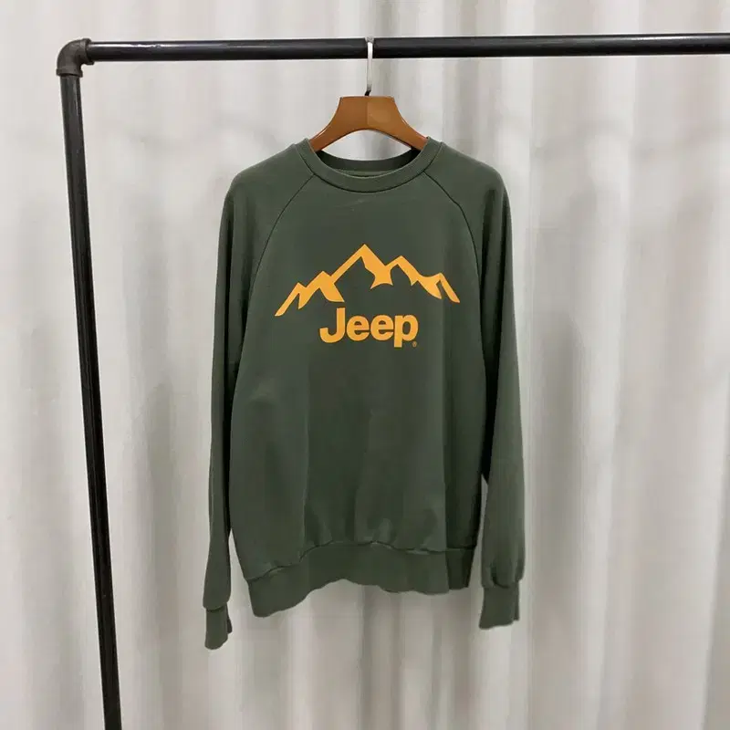 JEEP JEEP Khaki Big Logo Man to Man 95 A06933