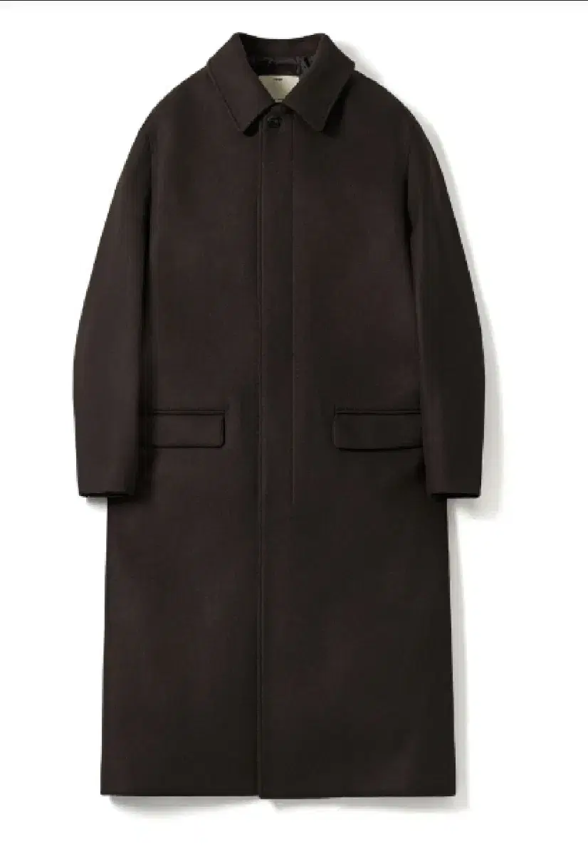 [2] Pottery 23FW Cashmere Blend Melton Wool Coat Dark Brown