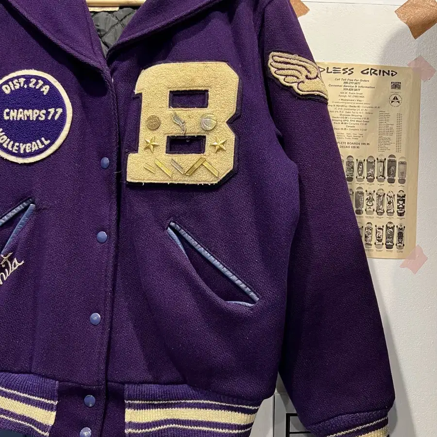 1970s SWEENEY SPORTSWEAR 빈티지레터맨바시티자켓