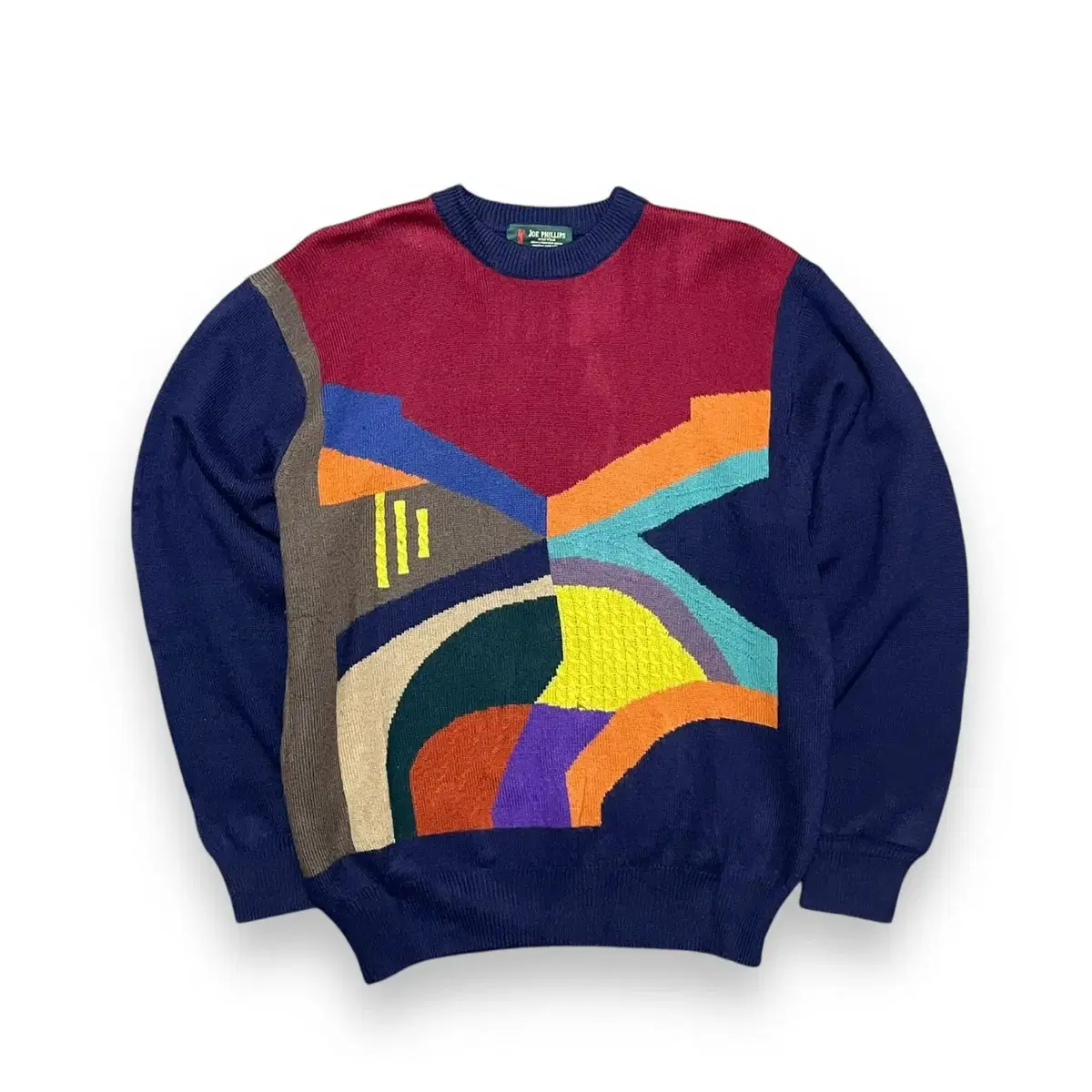 joe phillips colorblockedprinted knit