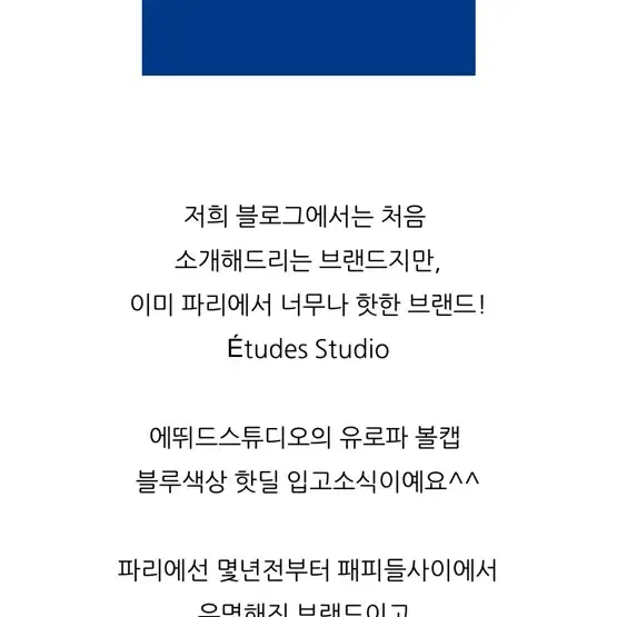 에뛰드스튜디오 고윤정모자