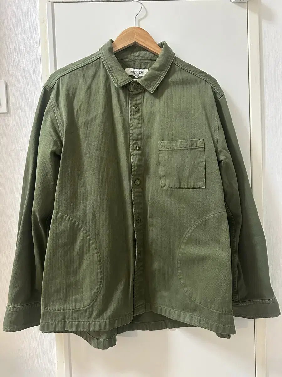 Rise & Fall Herringbone Twill Mechanic Shirt XXL Olive