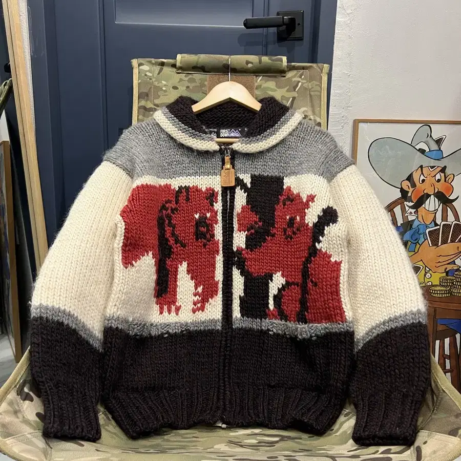 FIRST DOWN COWICHAN JACKET 빈티지코위찬자켓