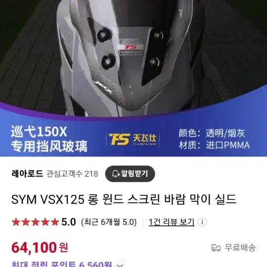 vsx125 스크린 스모크 20cm