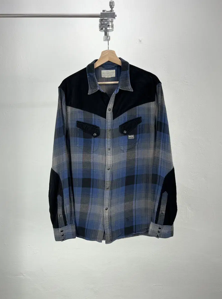 Denim & Supply Ralph Lauren bloo Tartan Check Western Shirt