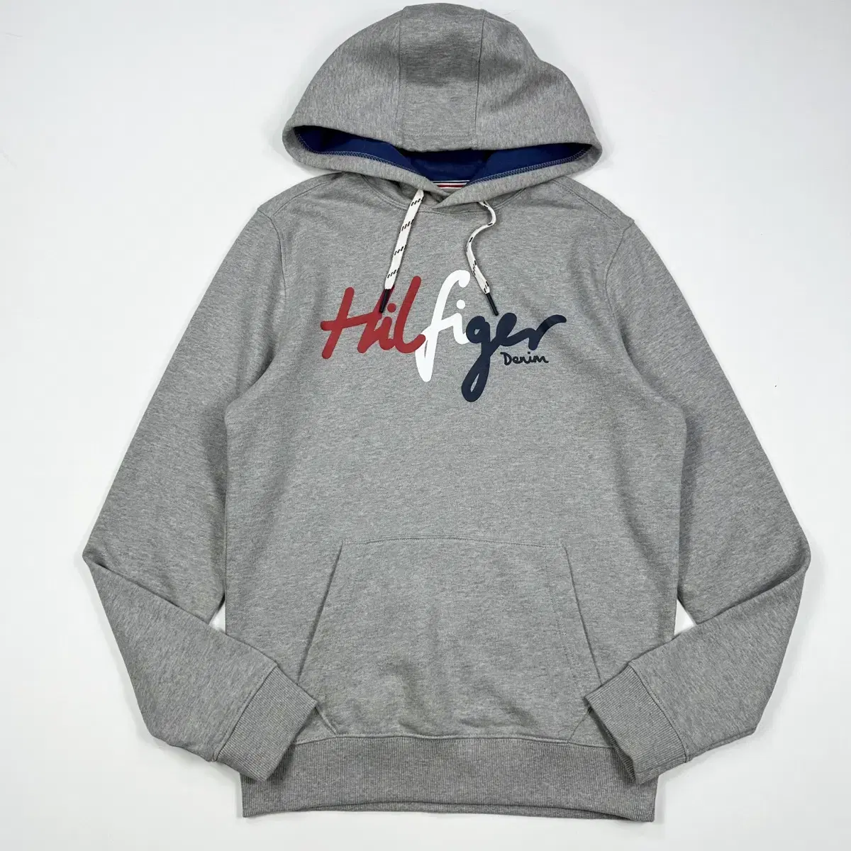 (Measurement M) Tommy Hilfiger Spellout Minimalist Hoodie Gray