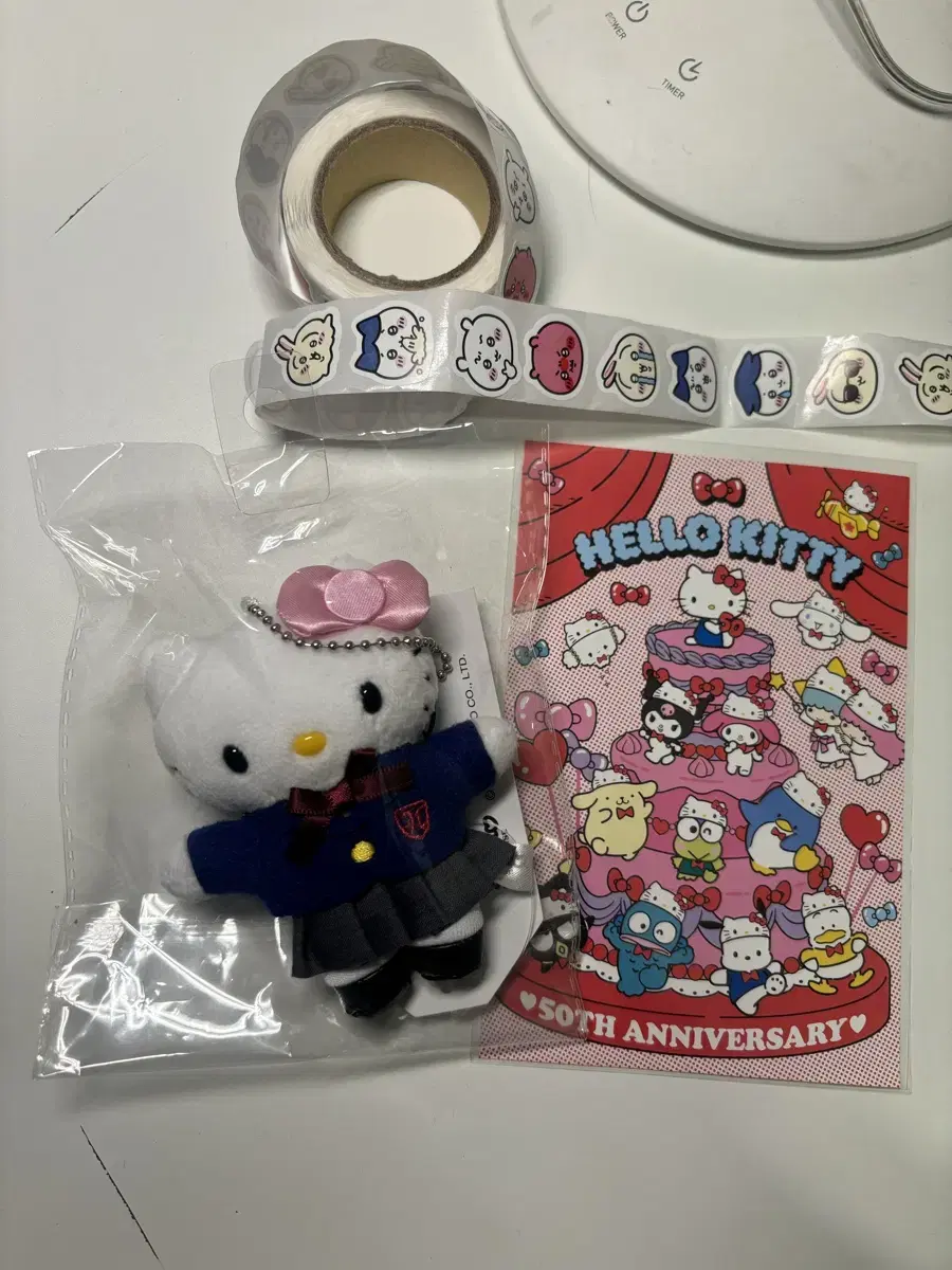 Hello Kitty 50th Anniversary pop up Mascot School Uniform Kitty keyring Dolls