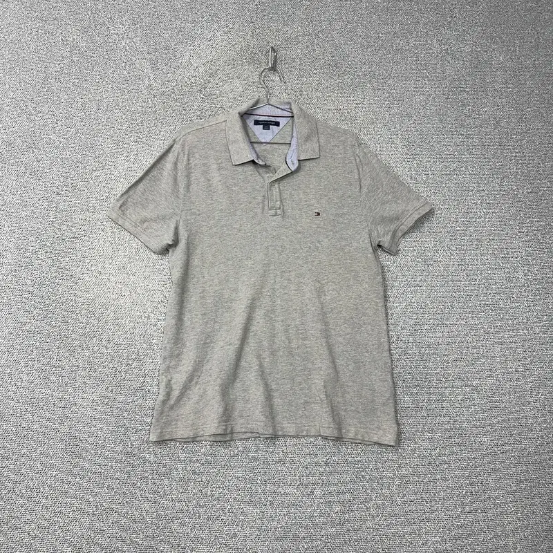 Tommy Hilfiger Gray Logo Short Sleeve Karati L