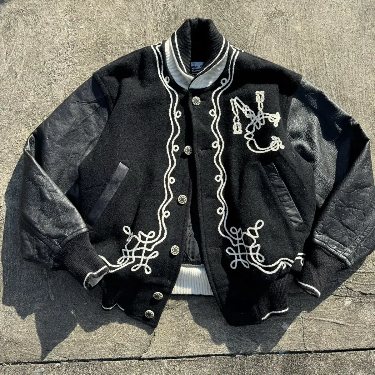 [M] Nicole Club Nicole Club Embroidered Varsity Jacket