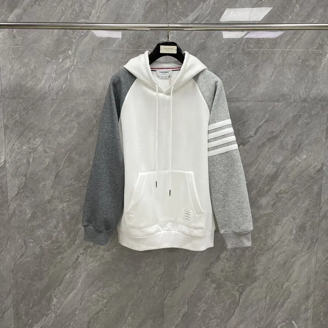 Thom Browne Diagonal Tonal Funmix Hooded Knit Sweater