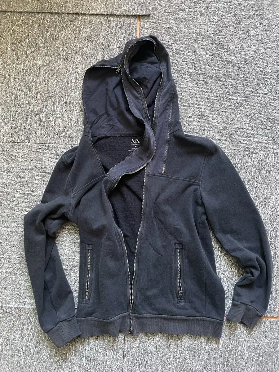 Armani 3-way transforming zipper hoodie zip-up