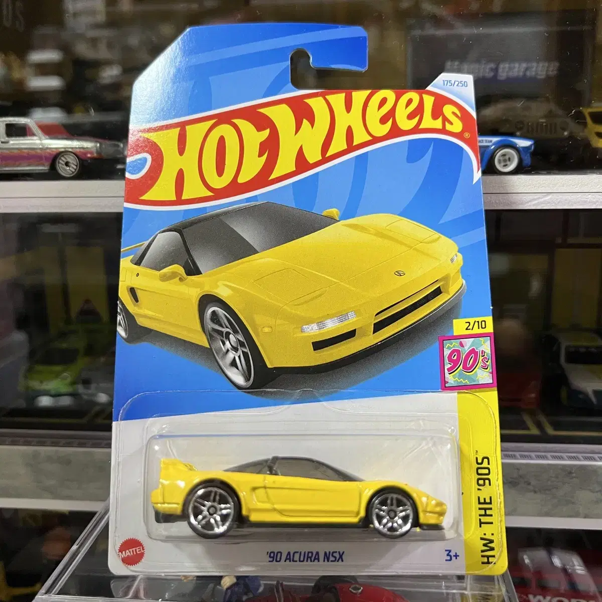 Hot Wheels 90 Acura NSX Yellow Mini Car