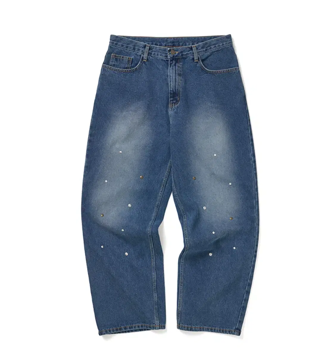 wekanders studded denim pants (denim)