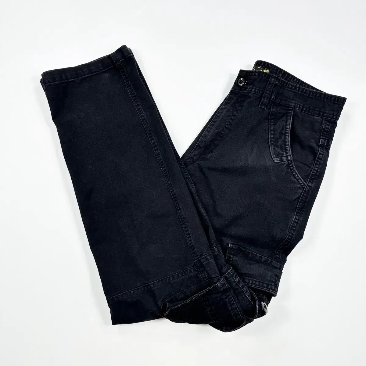 (30) VTG Vintage Double-Pocket Black and Blue Cargo Pants