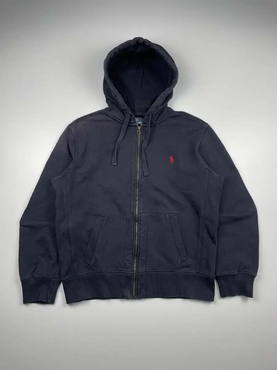 (100) Polo Ralph Lauren Cotton Hooded Zip-up Navy