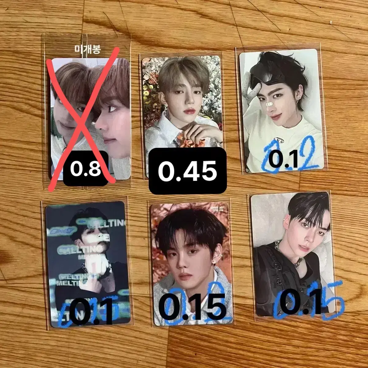 Zerobaseone photocard sells han yujin zhang hao ricky sung hanbin Kim Gyuvin