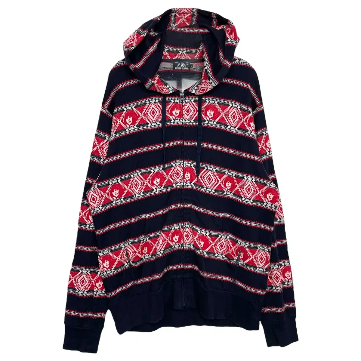 Hysteric Glamour Pattern Hooded Zip-Up T-Shirt