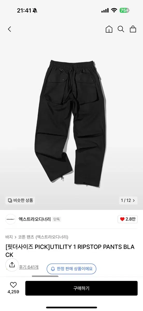 Extraordinary Utility Pants Black S sells