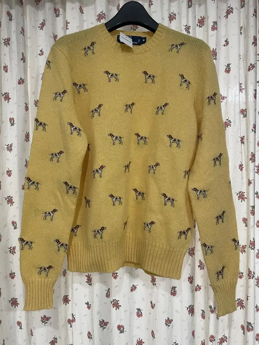 Polo Ralph Lauren Dog Embroidered Knit New