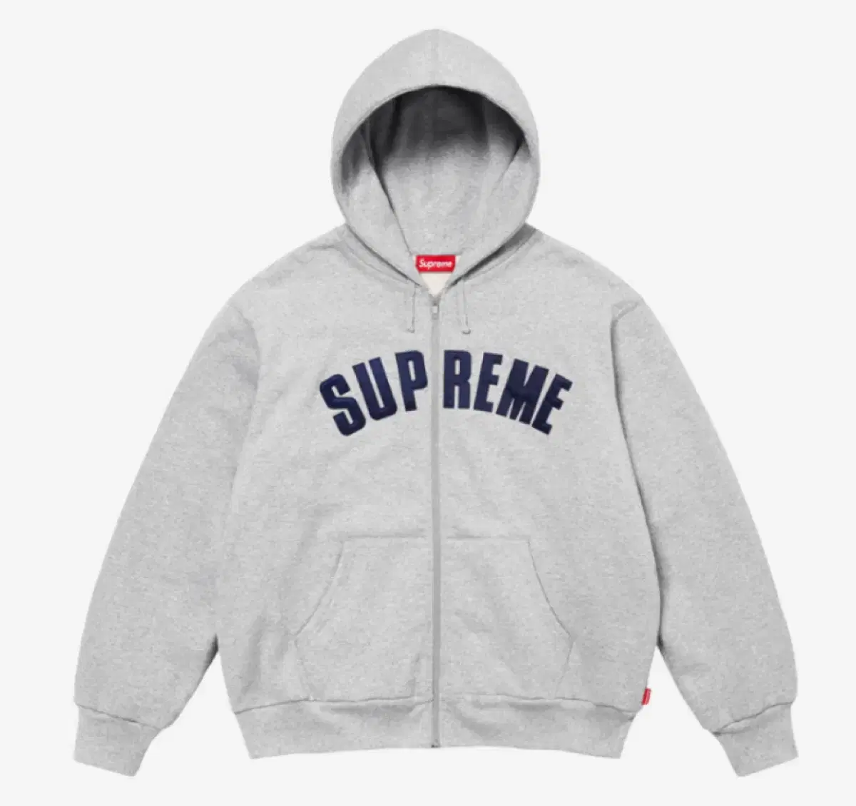 Supreme Hooded Zip-up L Gray