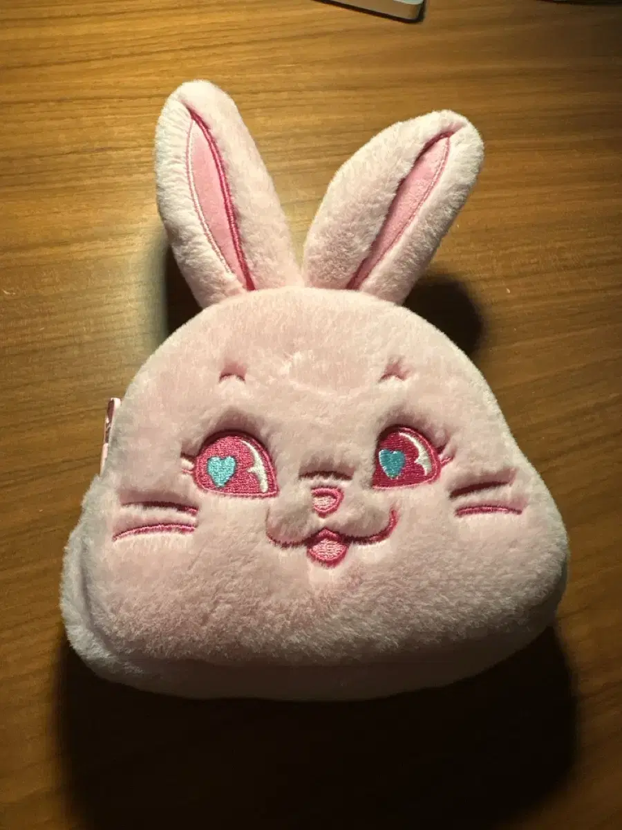 New Jeans Bunny Plush Pouch Pink