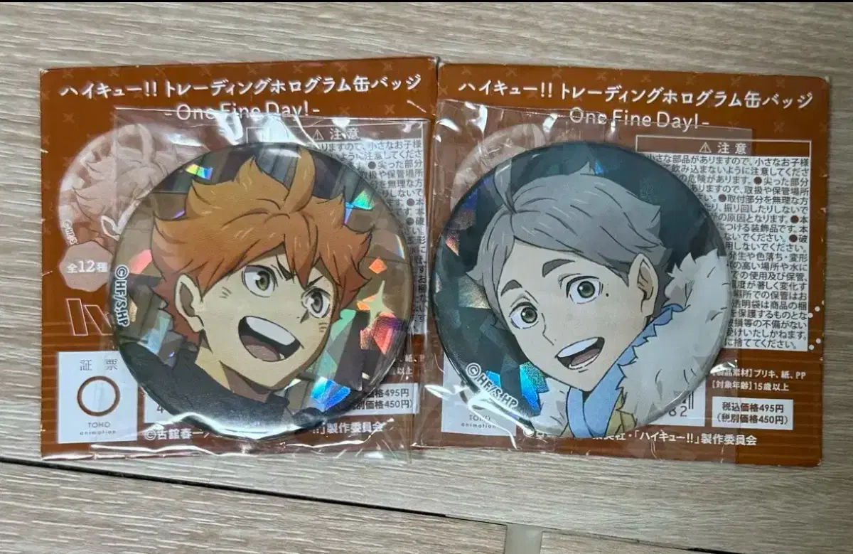 Haikyuu One Fine Day hologram Canbadge hinata Sugawara bulk WTS