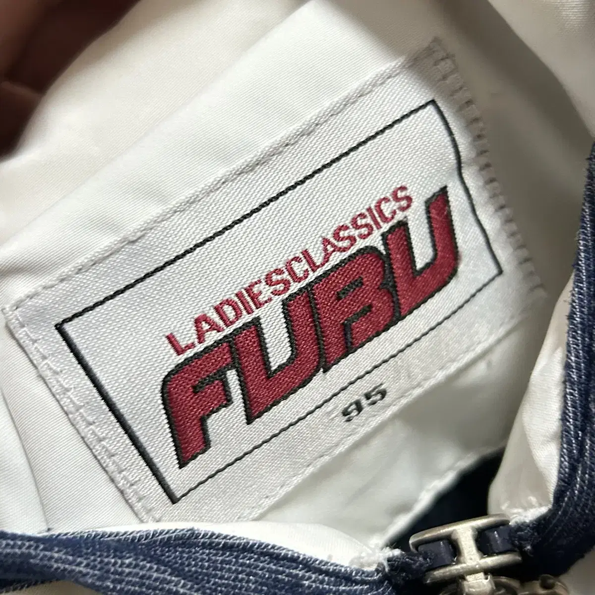 FUBU 후부 올드스쿨 화이트 숏패딩(95)