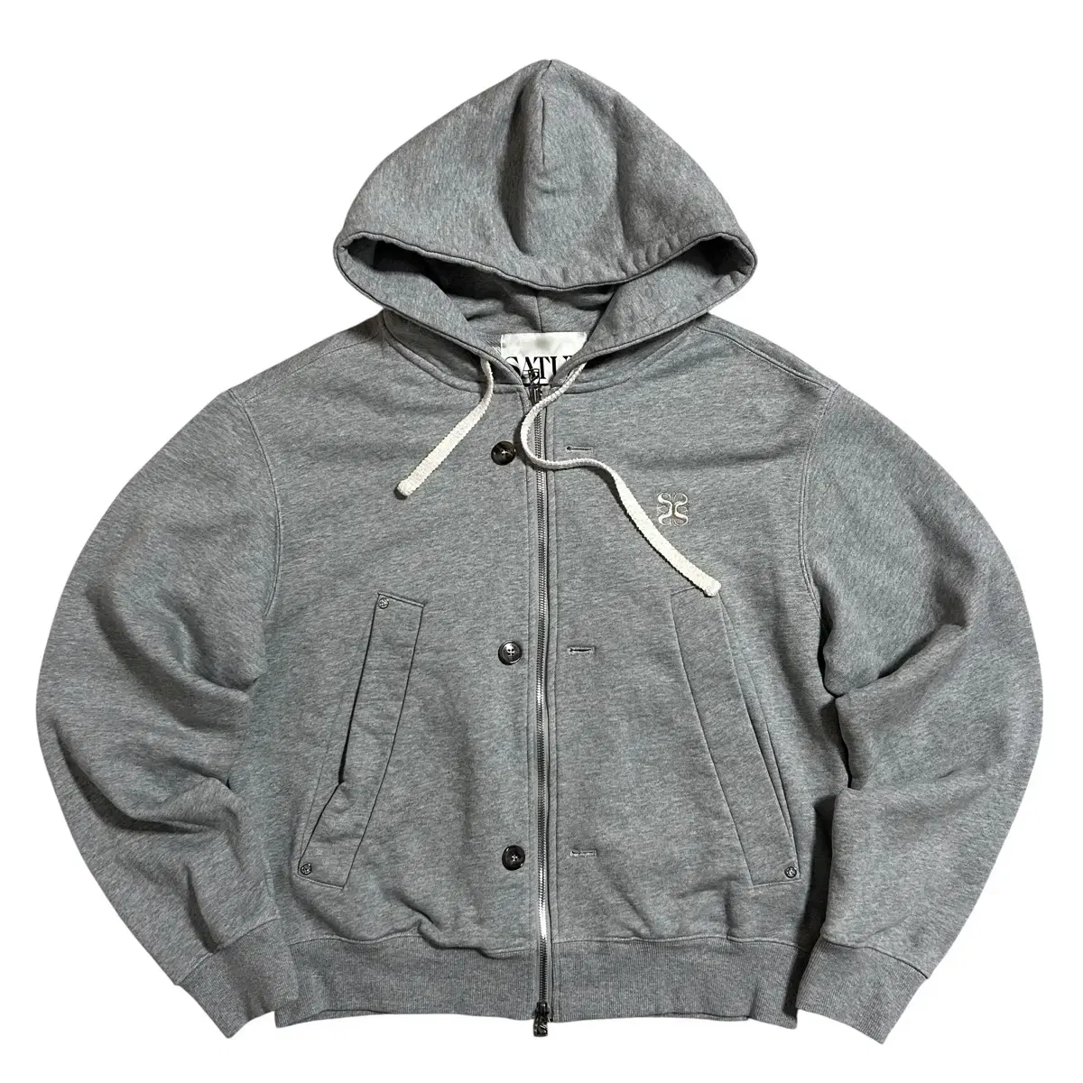 Setter Gray All-Day Hoodie Zip-Up (M)