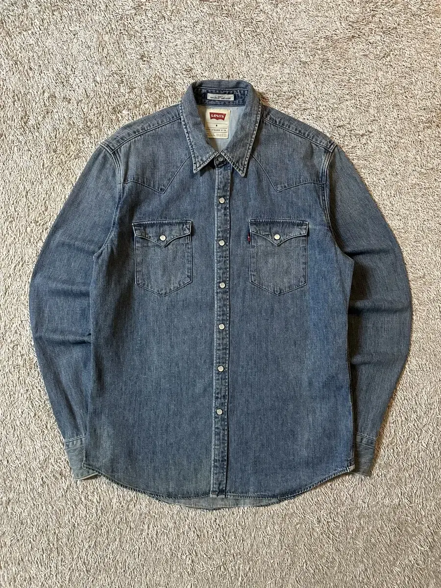 [M] Levi's LEVIS Western Two-Pocket Denim Shirt Medium Blue